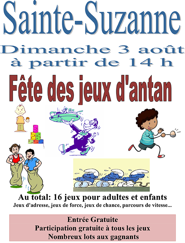 Affiche jeux d'antan