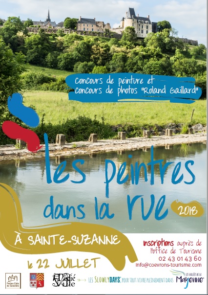 Les peintres dans la rue à Sainte Suzanne 2018 Affiche