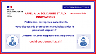 Appel a la solidarite et aux innovations au benefice des personnels soignants large